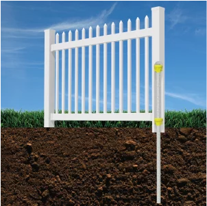 4ft x 6ft No-Dig Fence with Post Anchor & Cap H716