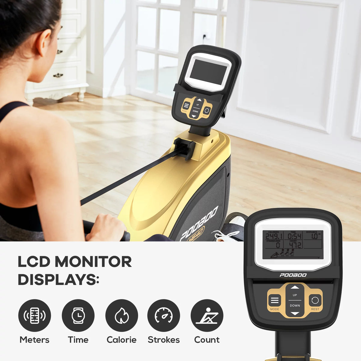 Folding Magnetic Rowing Machine D4235