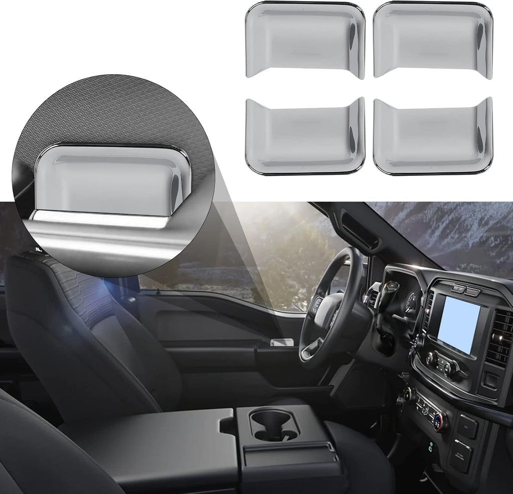 Front Rear Inner Door Handle Bowl Panel Cover Trim Chrome 4PCS I8294