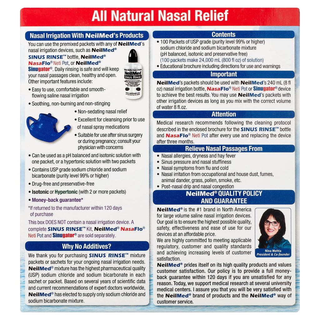 All Natural Sinus Rinse Packets, 50 Count N5601