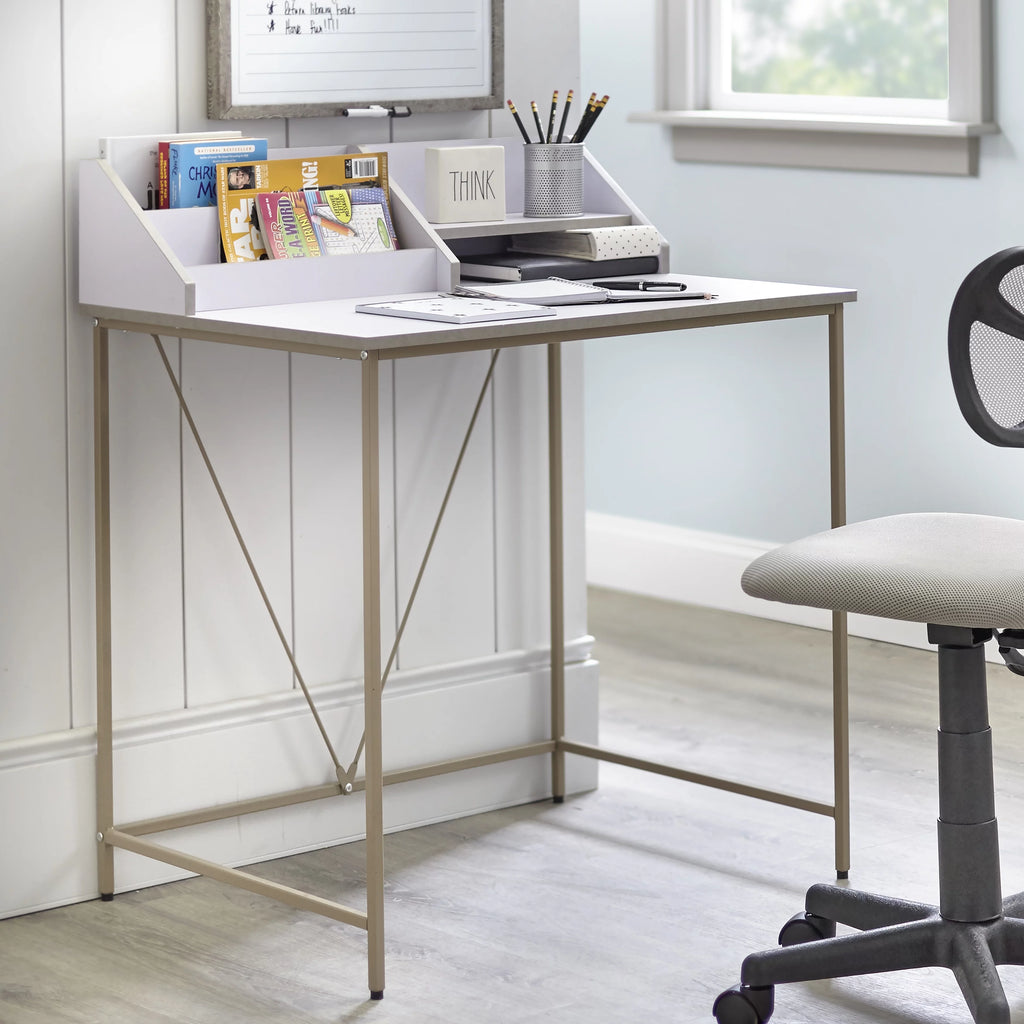 Kids Writing Desk with Chair and Hutch N5297