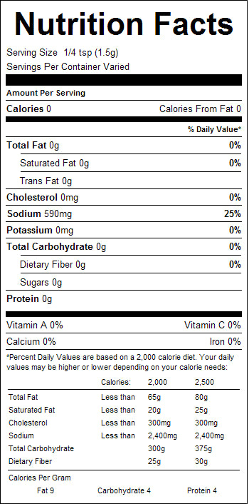80 lbs. Table Salt Y829961