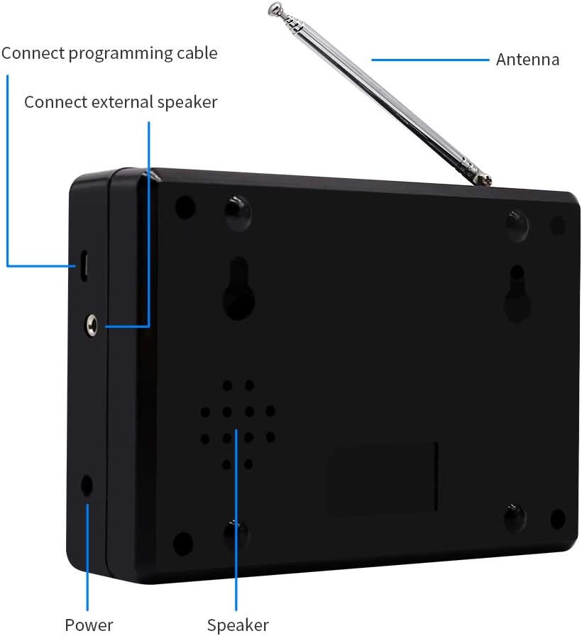 Wireless Calling System with 5 PCS Waterproof Call Buttons and 1PC Display Receiver W840347