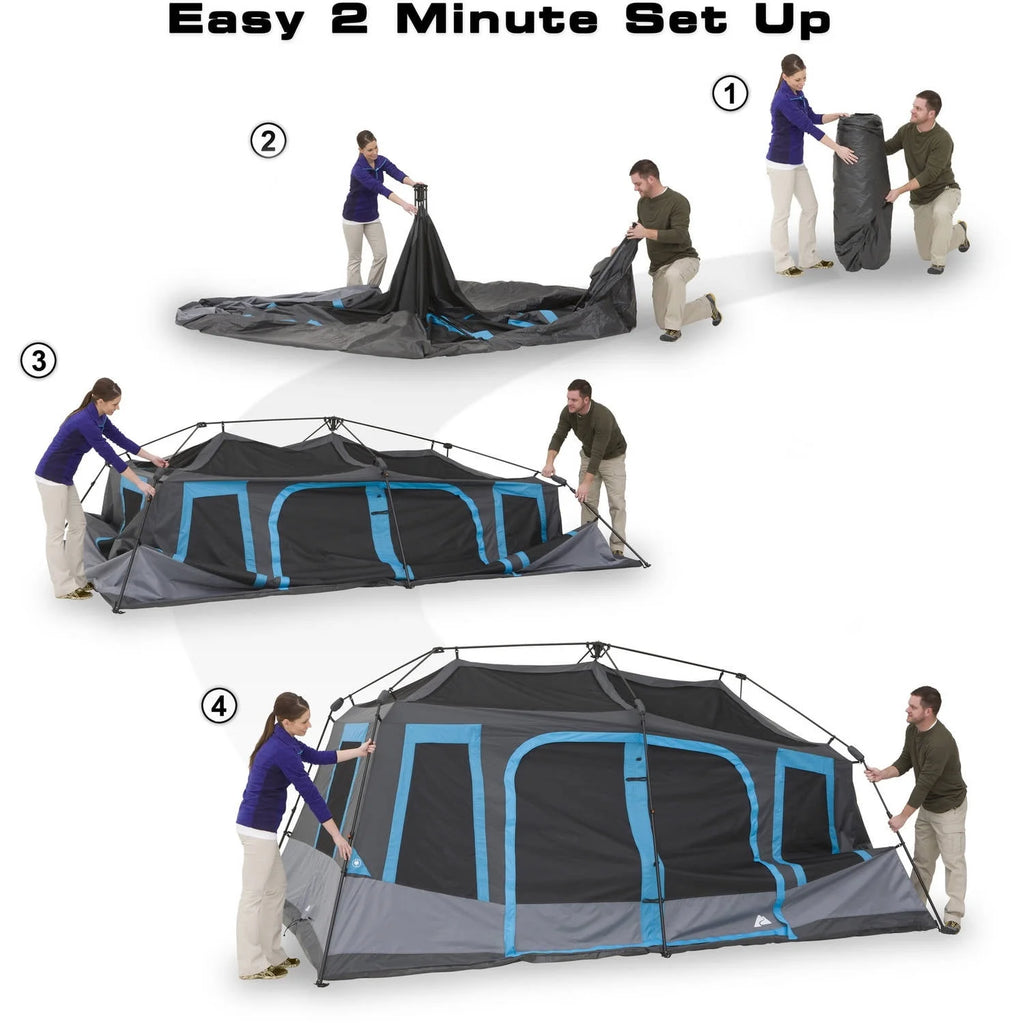 14'x10' 10-Person Dark Rest Instant Cabin Tent J920