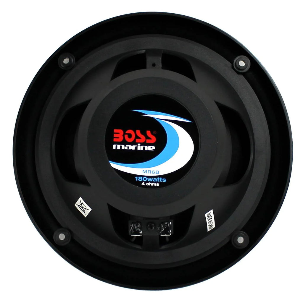 6.5 Inch Black Marine Audio Speakers (6 Pack) E943