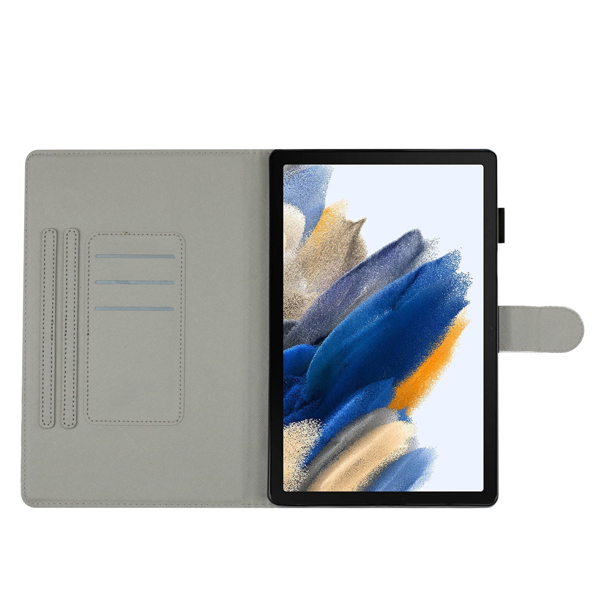 White PU Leather Tablet Case for Samsung Galaxy Tab A8 10.5 P371