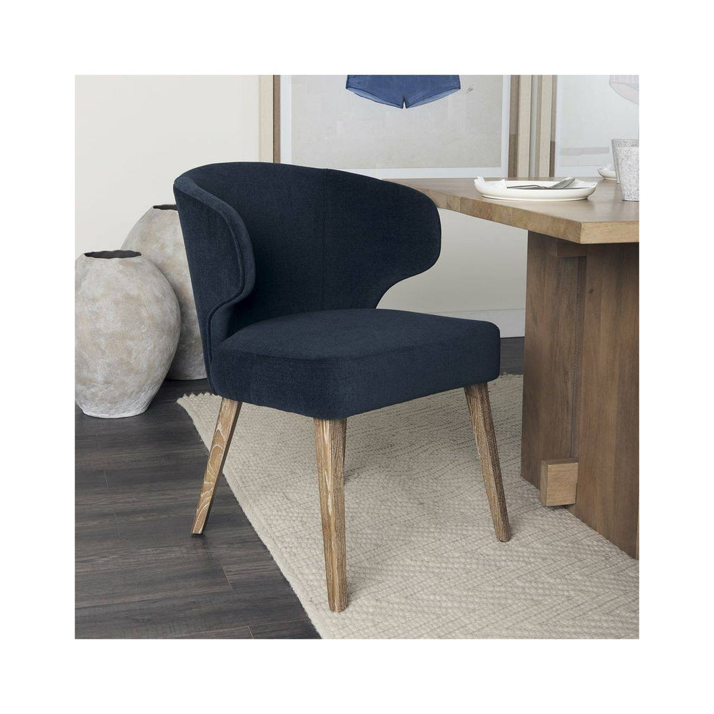 Navy Fabric Wingback Dining Chair Z134992