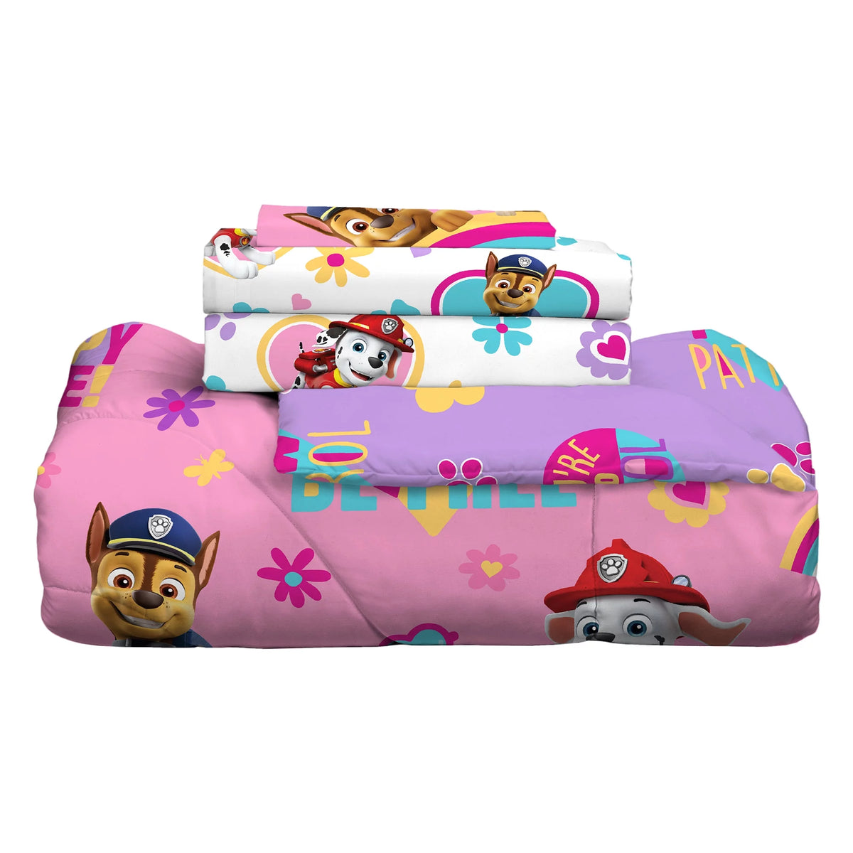 Pink Twin Bed-in-a-Bag Set with Tote N6381