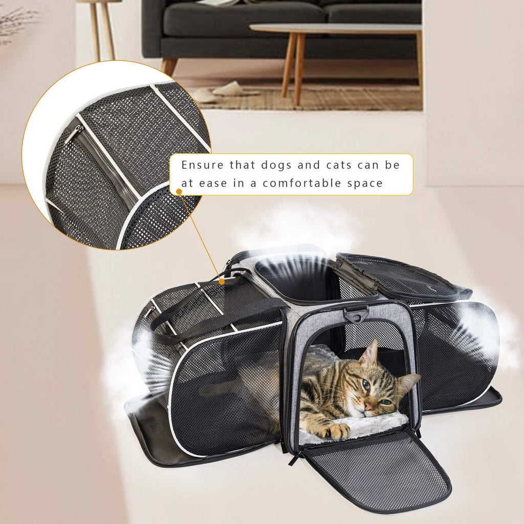 Airline Approved Soft Sided Expandable Collapsible Pet Carrier G74547
