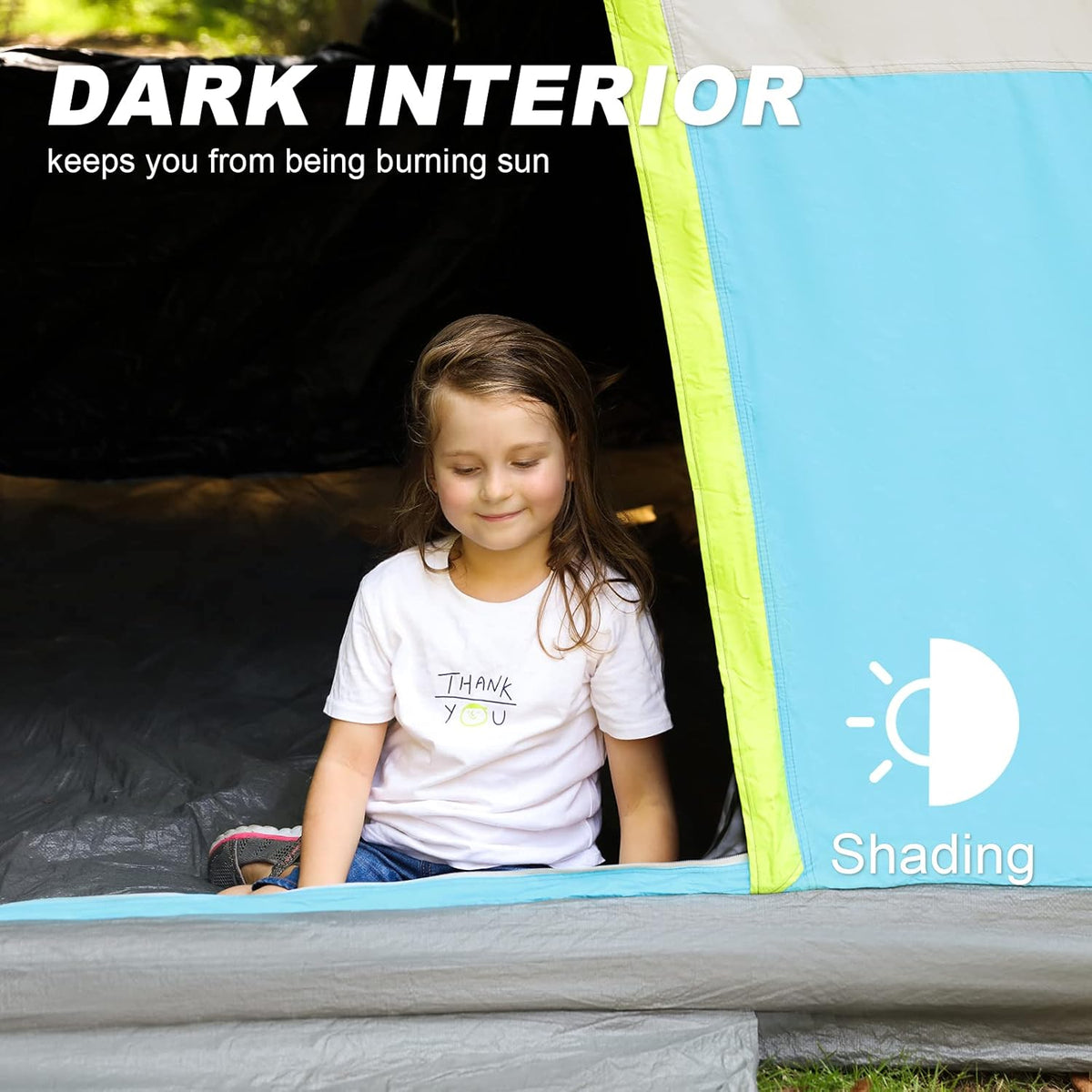 6 Person Water-Resistant Camping Tent with Rainfly I66763