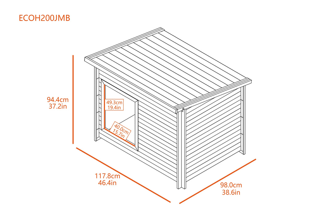 Gray Jumbo Dog House O4633