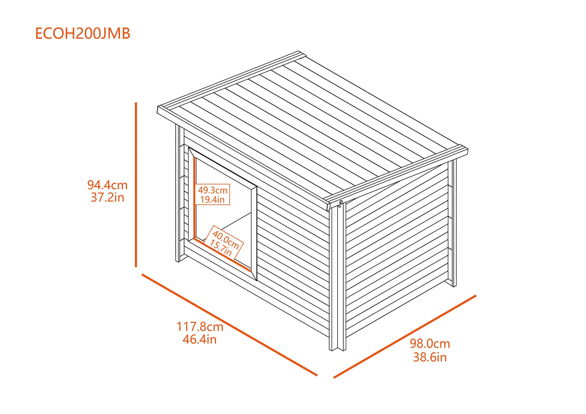 Gray Jumbo Dog House O4633