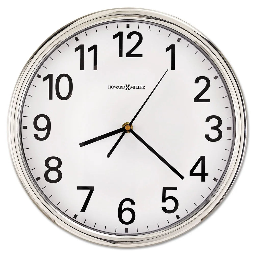 Silver Frame Wall Clock H427