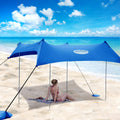 Pop Up Beach Sunshade Tent with Carrying Bag (Blue, 7X7 FT) P232