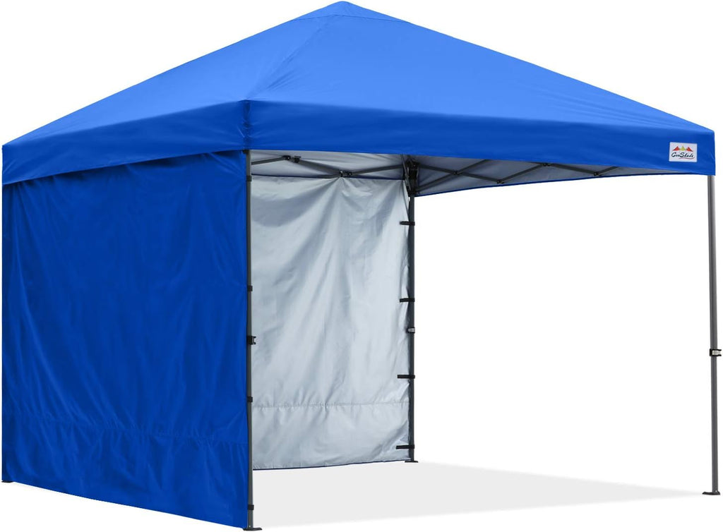 Pop Up Canopy Tent 8x8Ft with 2 Removable Sunwalls Wheeled Carry Bag Royal Blue C7316