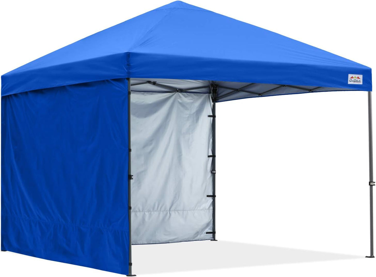 Pop Up Canopy Tent 8x8Ft with 2 Removable Sunwalls Wheeled Carry Bag Royal Blue C7316