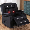 Black Heated Massage Recliner Chair L4338