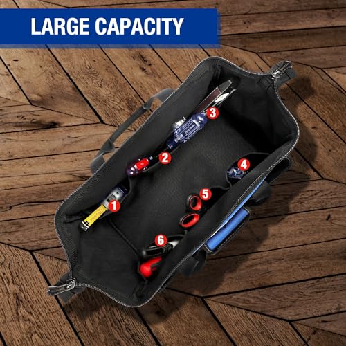 18-inch Wide Mouth Storage Tool Bag with Shoulder Strap R872640