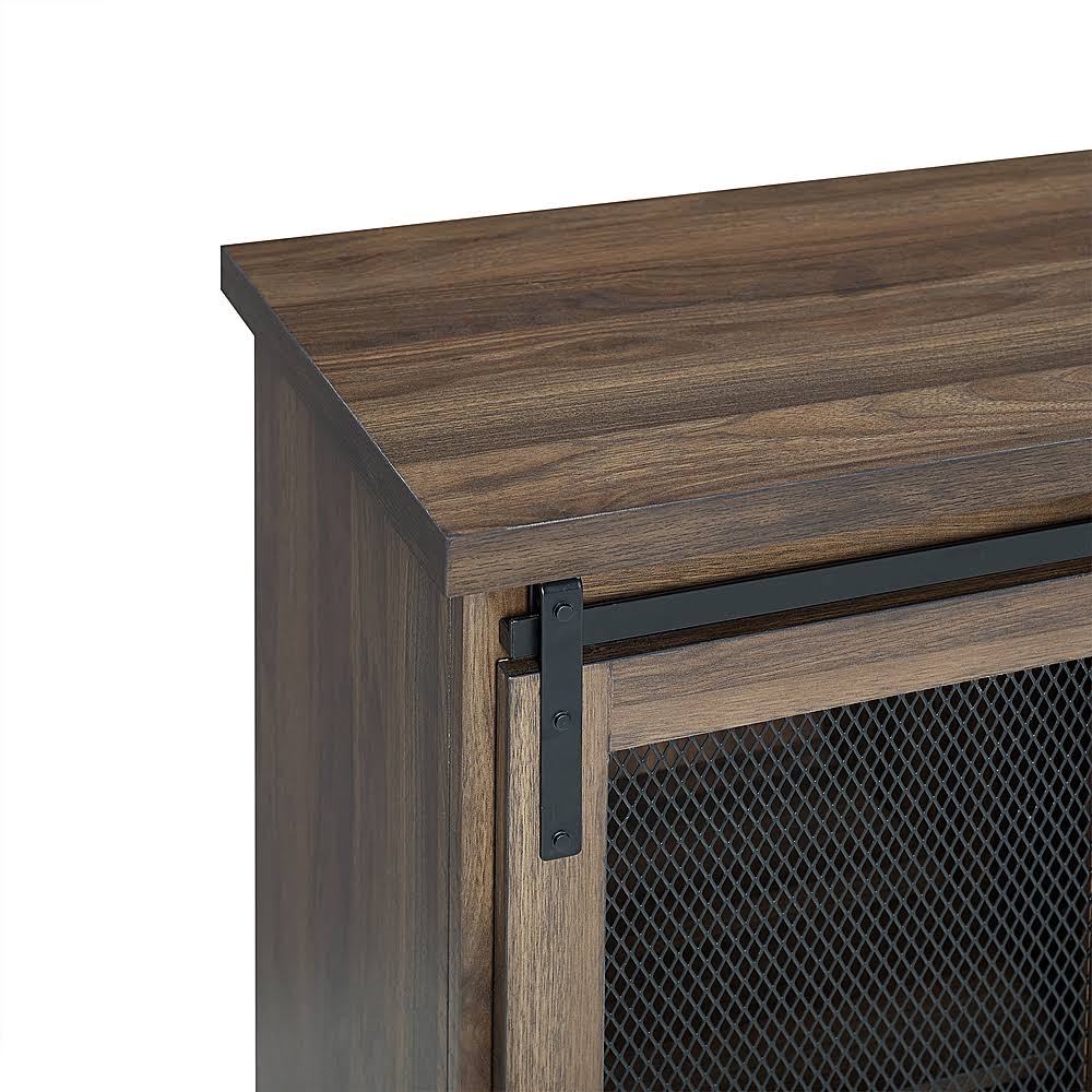 Dark Walnut Sliding Metal Mesh Door Buffet Cabinet Z82500