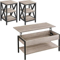 Lift Top Coffee Table Set of 3 with Hidden Storage B31554