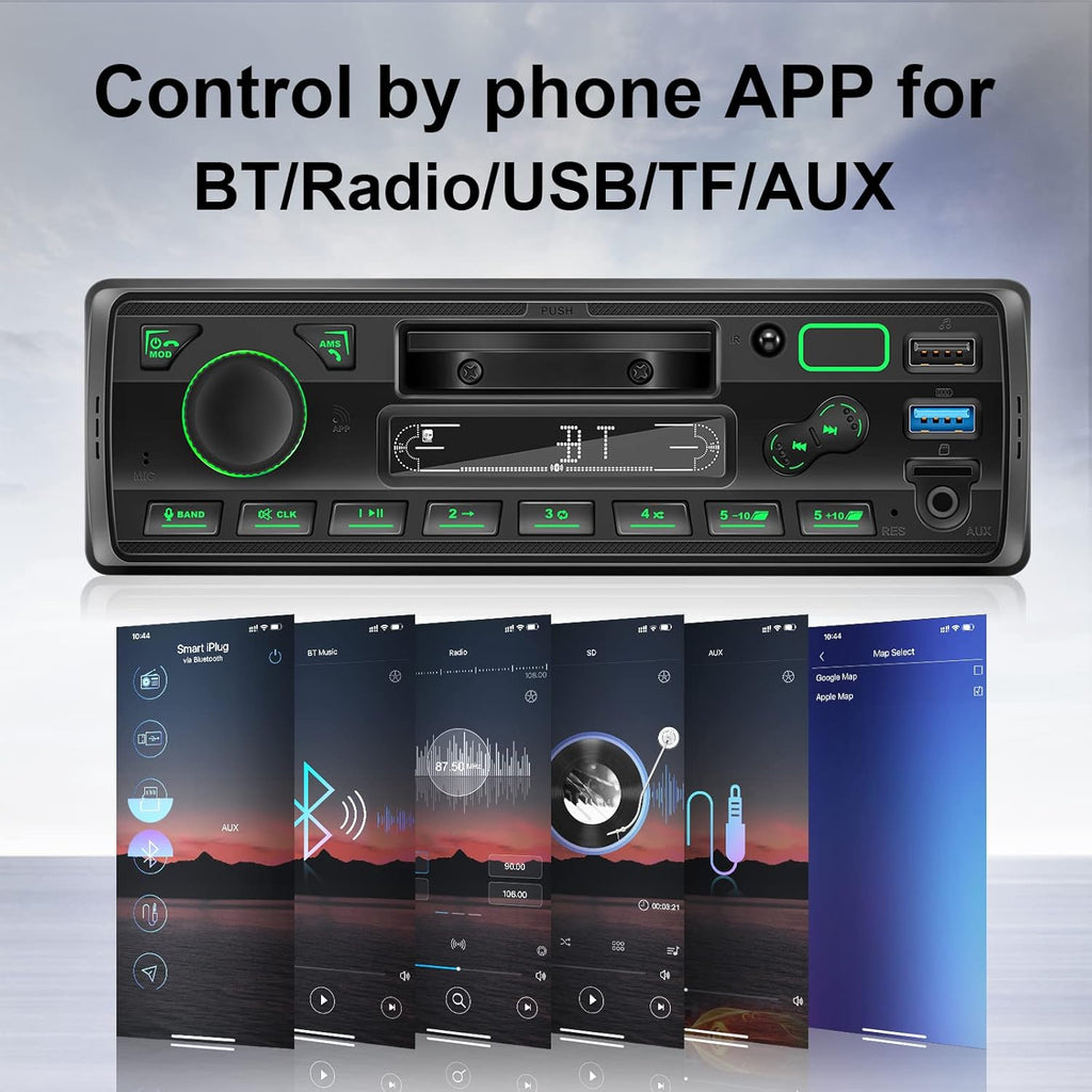 Single Din Car Stereo with Bluetooth MP3 Player, Pack of 2 E5006