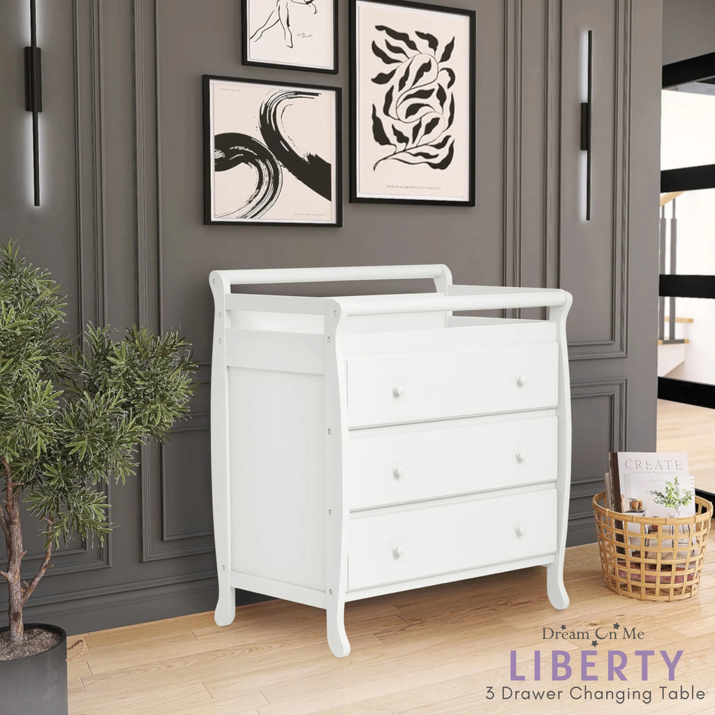 White 3 Drawer Changing Table A282778