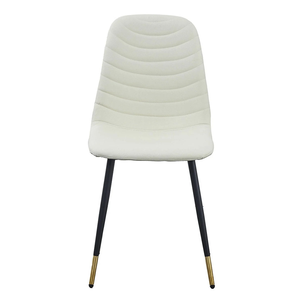 White Velvet Tufted Dining Chairs Set of 4 R6615