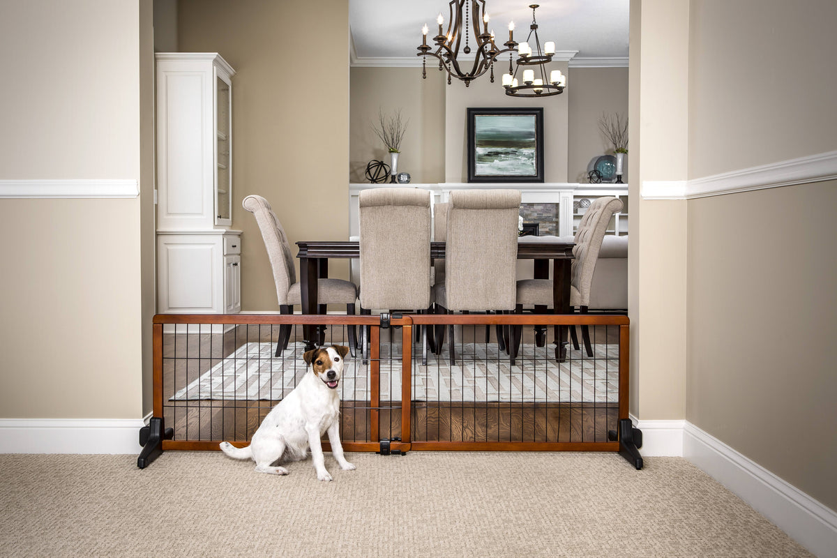 2-in-1 Free Standing Hardwood Pet Gate R636