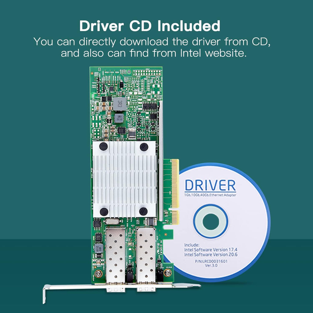 Dual SFP+ Ports PCI-E X 8 Fiber to Ethernet Server Adapter Z951996