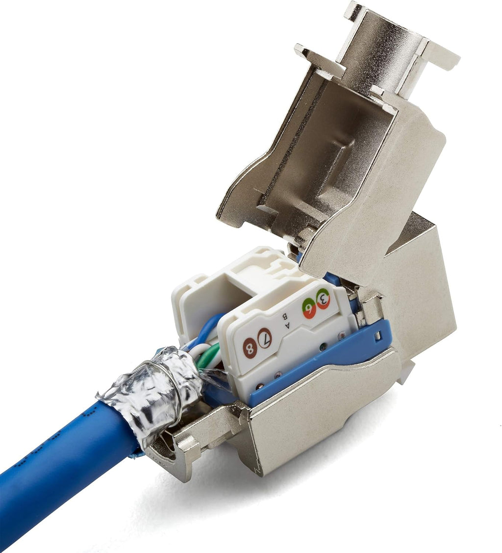 Cat6A Toolless Shielded Keystone Jack, RJ45 Female, 12 Pack N315