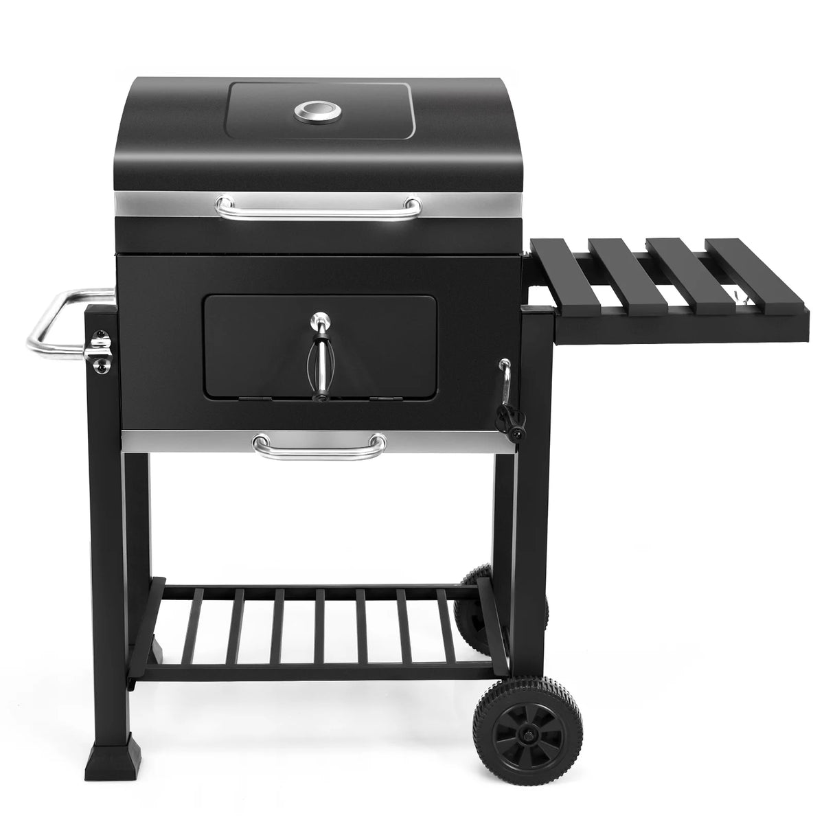 Portable Charcoal Grill with Wheels & Side Table U8534
