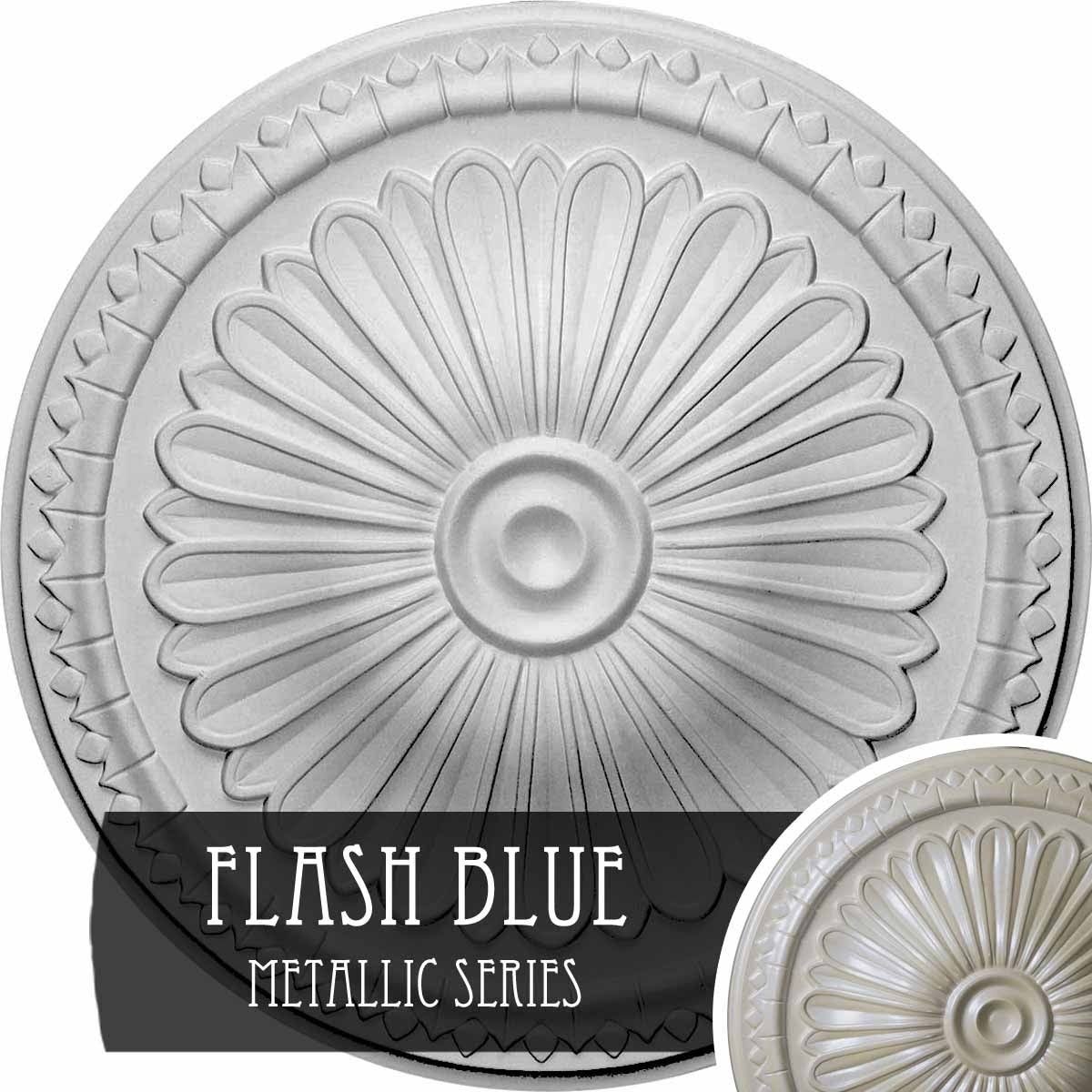 15x22OD x 1 3/4x22P Hand-Painted Ceiling Medallion E529