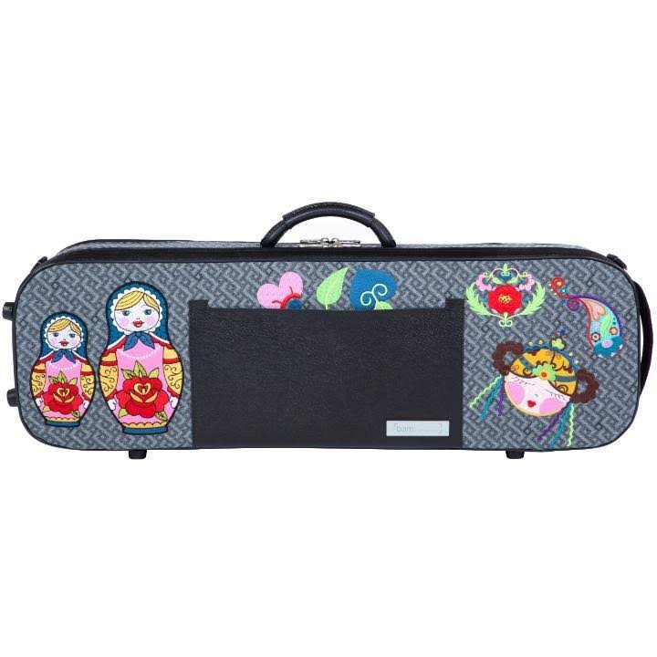 Oblong Gray Violin Case Q1324
