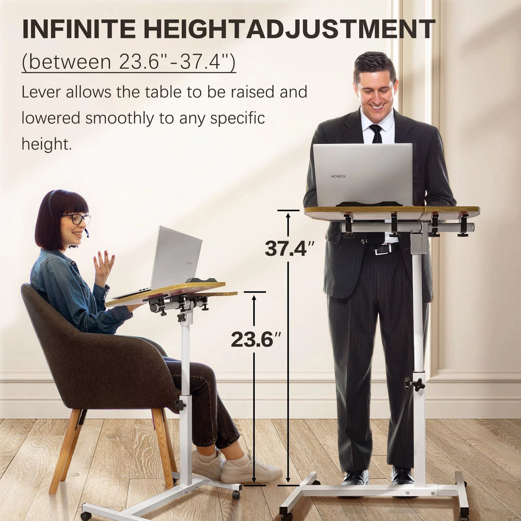 Overbed Table with Wheels, Height Adjustable Q296