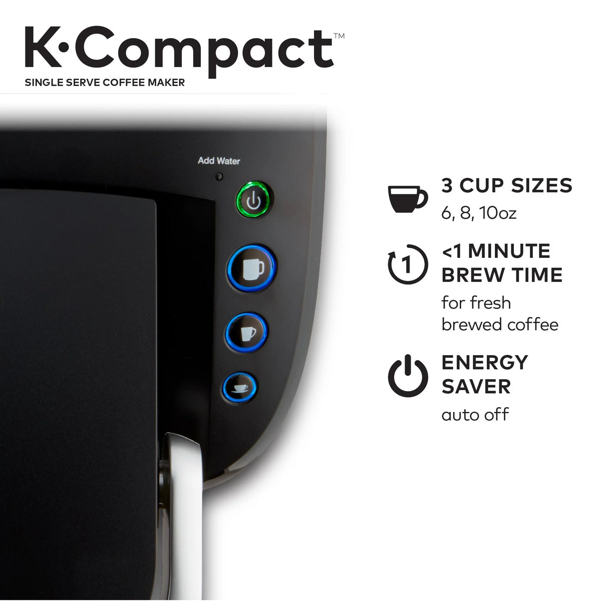 Black Single-Serve K-Cup Pod Coffee Maker J585245