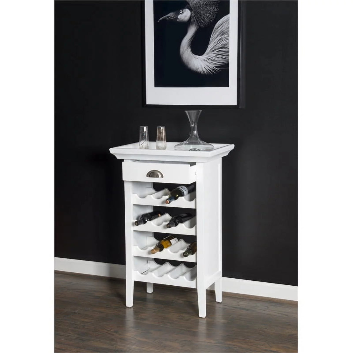 White Wood Wine Cabinet L89748