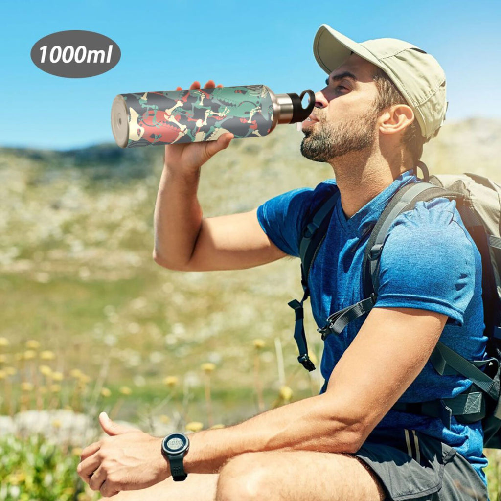 20 OZ Stainless Steel Water Bottle with Straw Lid O65220