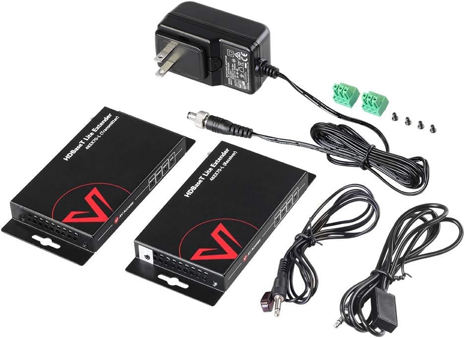 HDBaseT HDMI Extender Over Single Cat5e/6a/Cat7 Ethernet, 4K@60Hz 130ft, PoE IR RS232 HDCP2.2 HDR CEC EDID I619