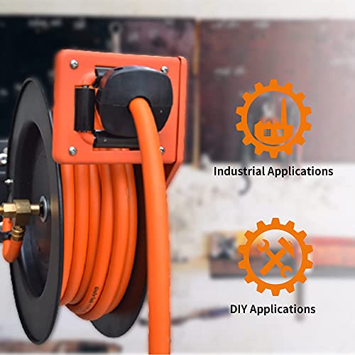 3/8" x 50 ft Retractable Air Hose Reel, 300 PSI V5200