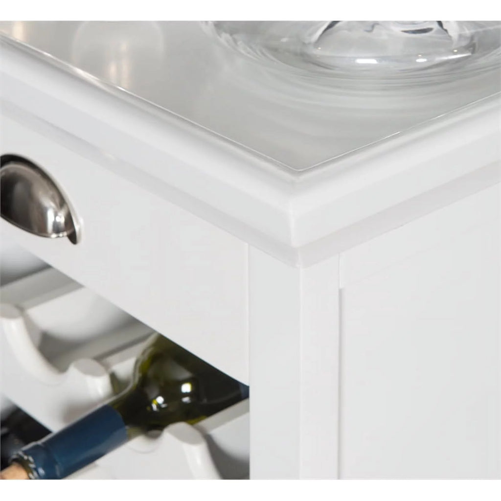 White Wood Wine Cabinet L89748