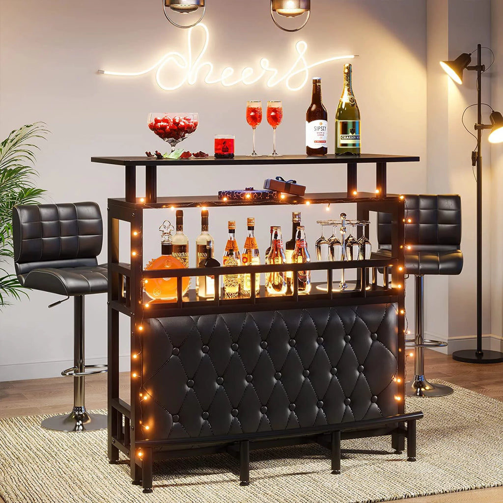 Bar Unit with Storage and Footrest C34134