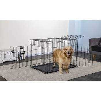 2-Door Metal Dog Crate with Divider V7626