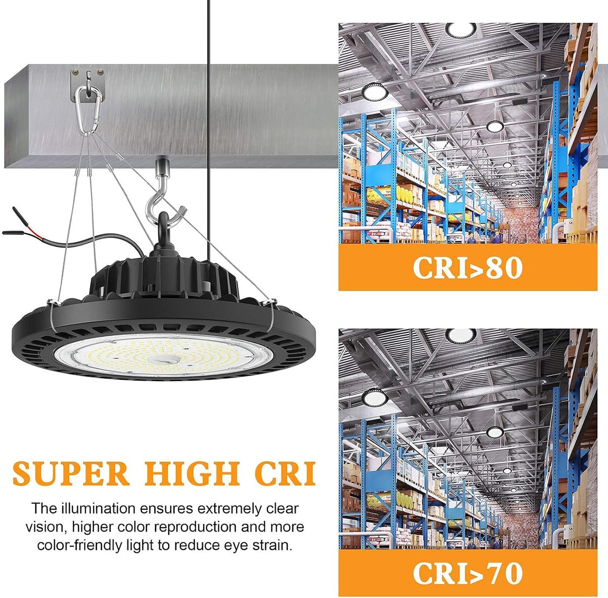 150W LED High Bay Light 5000K Pack of 2 F987