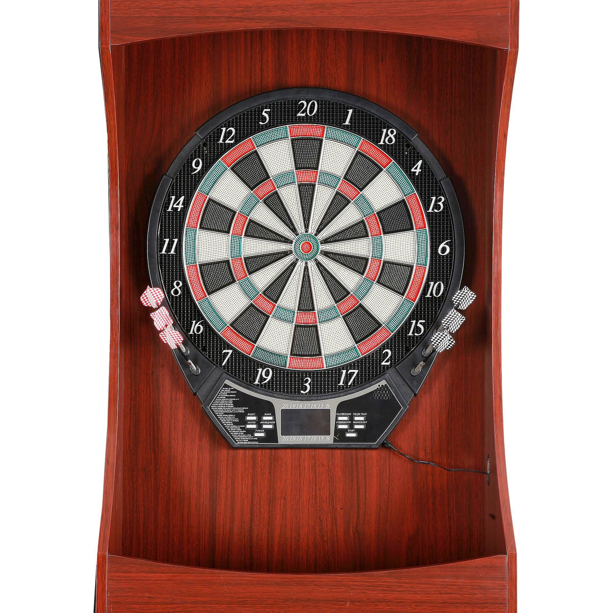 Cherry Finish Free Standing Dartboard Cabinet Set K20775