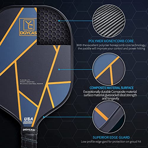 Set of 2 Carbon Fiber Pickleball Paddles with Carry Bag X884307