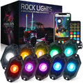 RGBW LED Rock Lights Kit with Bluetooth Remote, 10 Pods F860039