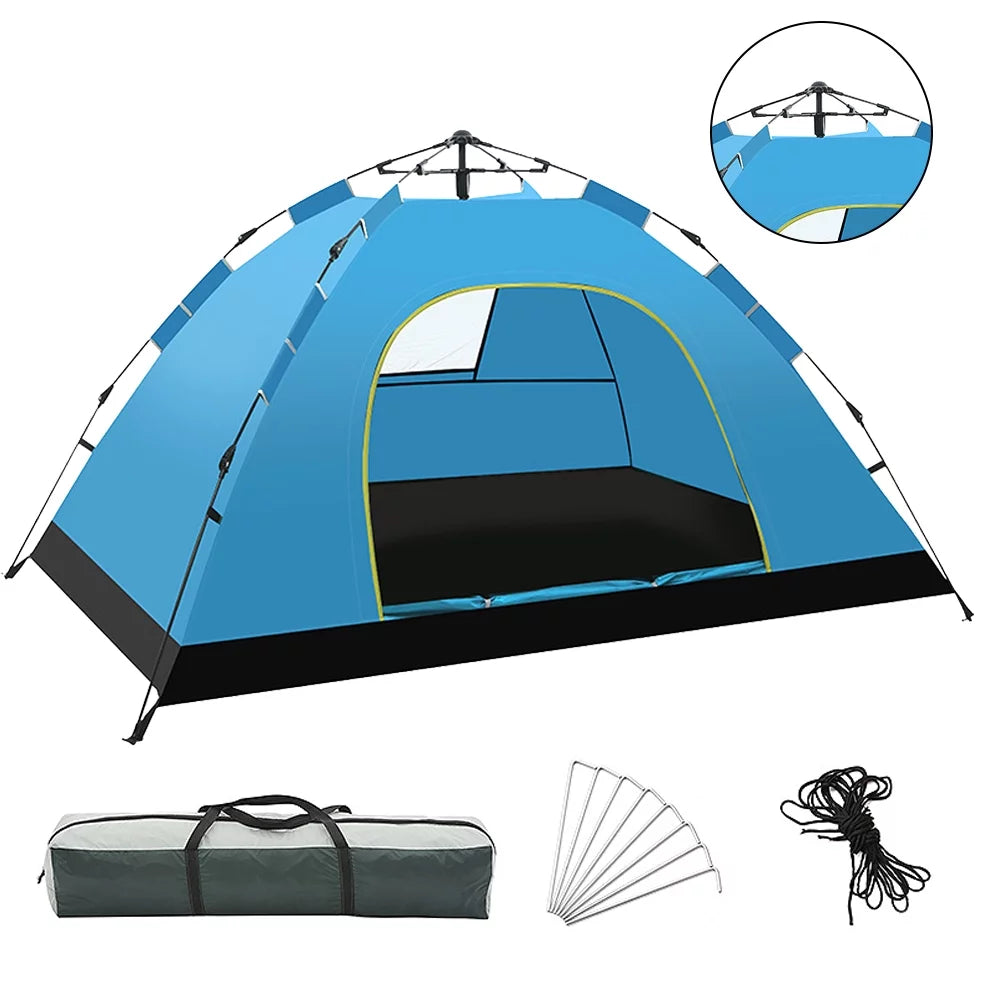 3 Person Waterproof Windproof Pop Up Camping Tent O744