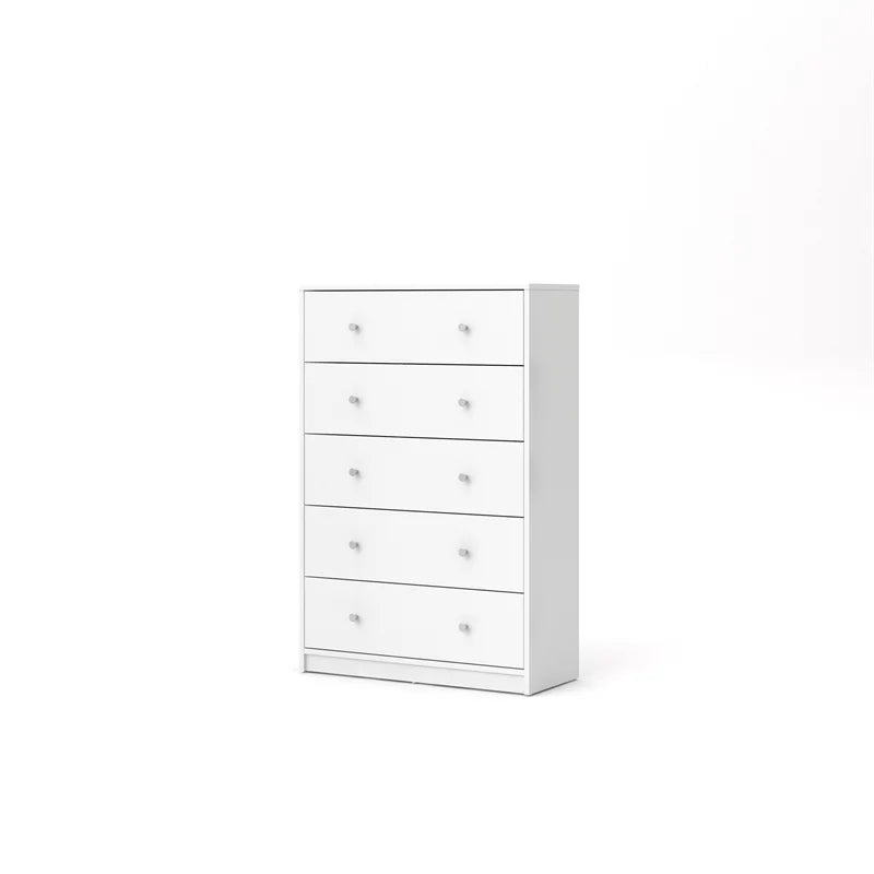 White 5 Drawer and 3 Drawer Chest Set X414