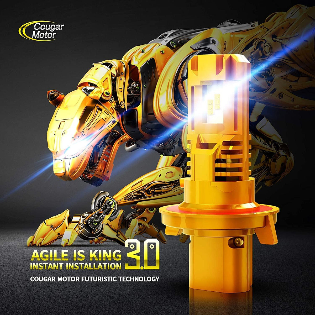 Wireless H13 LED Bulb 12000LM 6500K Cool White Pack of 2 D3571