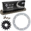 Drive Sprocket Chain Combo Front 14 Rear 41 Tooth 520NZ Standard 104 Links Pack of 2 V23707